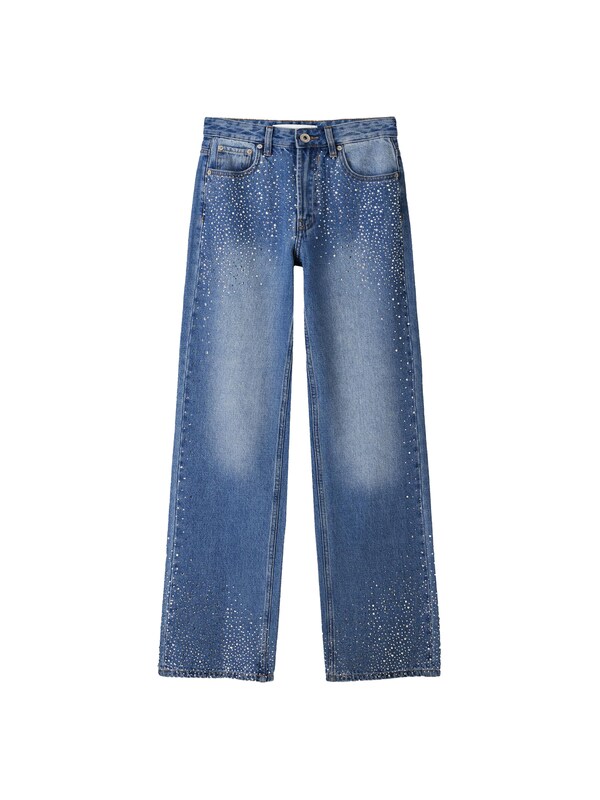 Bershka regular Jeans in Blu Denim