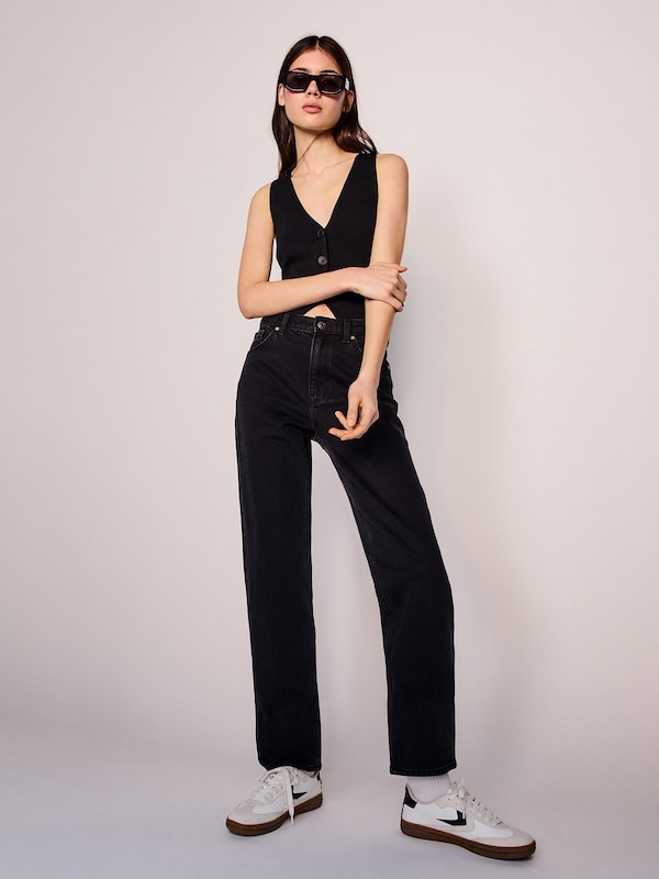 Bershka Regular Jeans In Nero