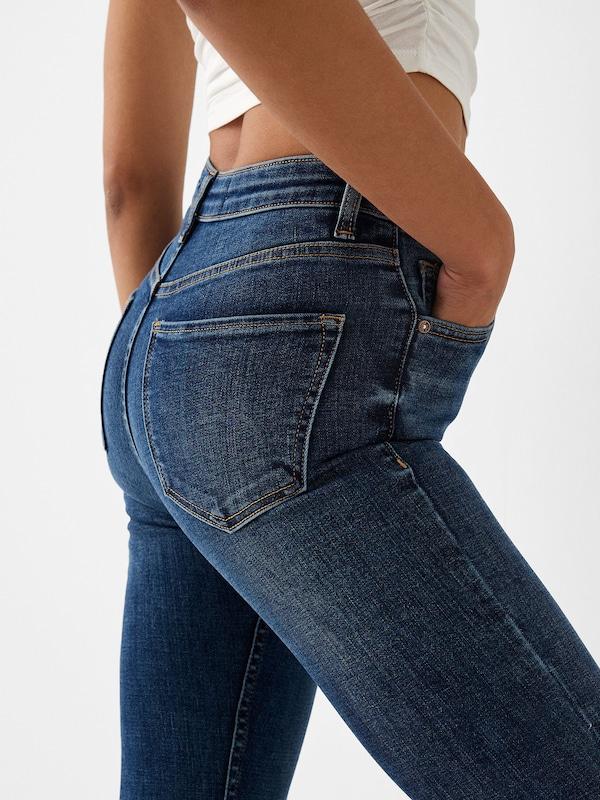 Bershka Skinny Jeans In Blu Denim