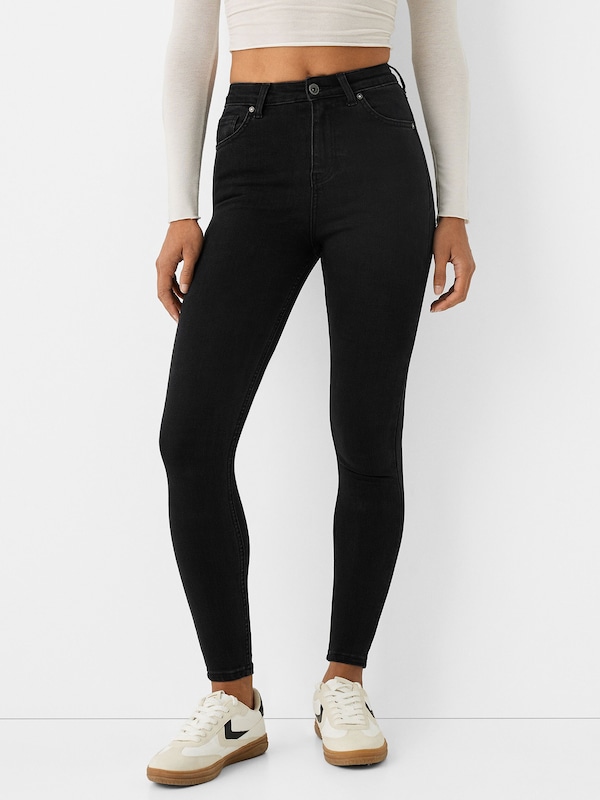Bershka Skinny Jeans In Nero