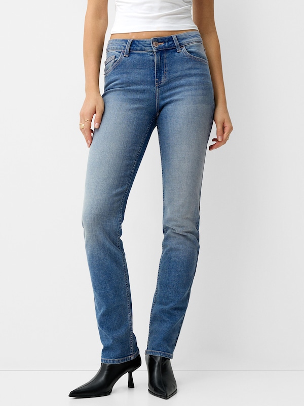 Bershka Slimfit Jeans In Blu Denim