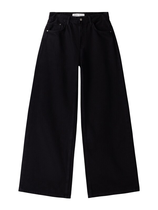 Bershka Wide leg Jeans in Nero Denim