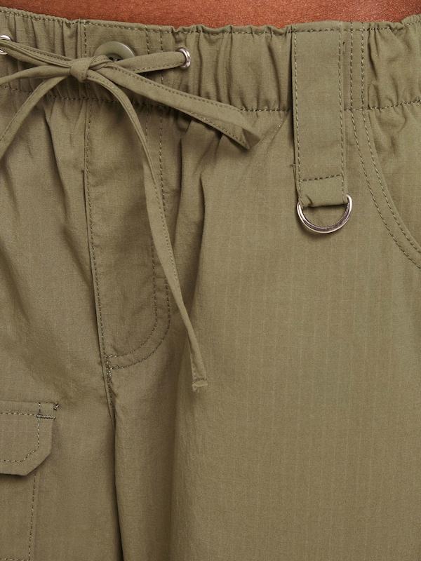 Bershka Wide Leg Pantaloni Cargo In Cachi