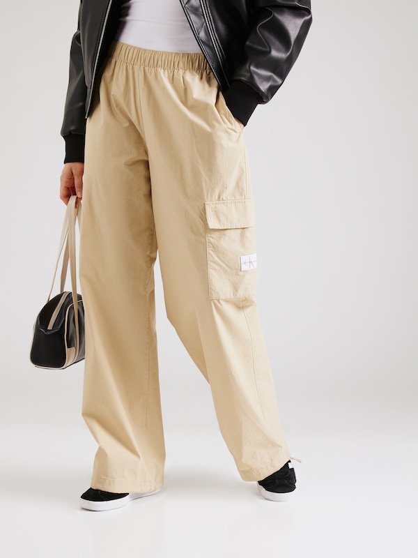 Calvin Klein Jeans Tapered Pantaloni Cargo In Beige