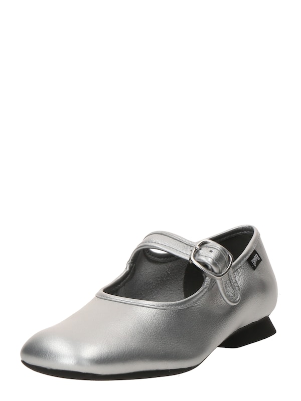 CAMPER Ballerina Con Cinturino 'Casi Myra' In Grigio Argento