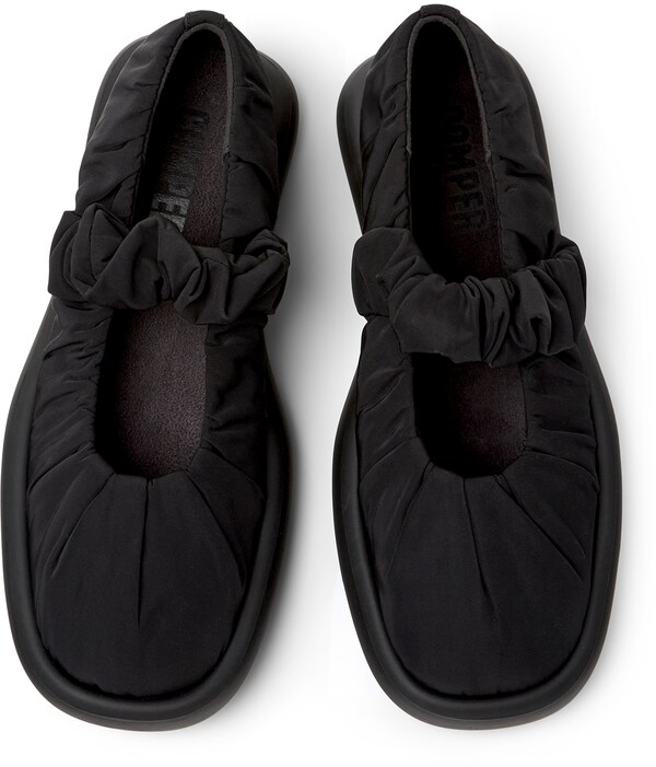 CAMPER Ballerina Con Cinturino 'Onda' In Nero