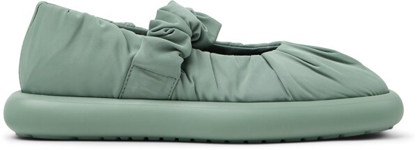 CAMPER Ballerina Con Cinturino 'Onda' In Verde Pastello