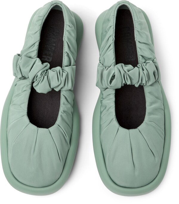 CAMPER Ballerina Con Cinturino 'Onda' In Verde Pastello