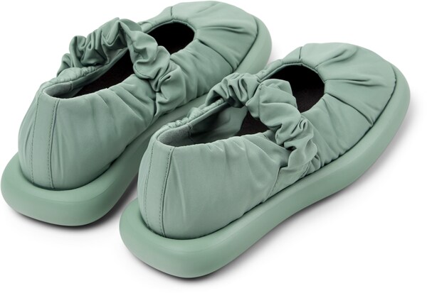 CAMPER Ballerina Con Cinturino 'Onda' In Verde Pastello