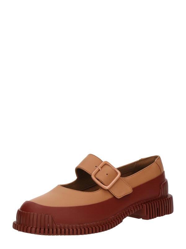CAMPER Ballerina con cinturino 'Pix' in Cognac Cappuccino