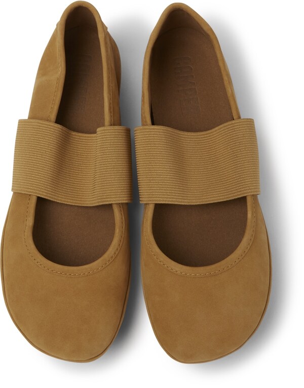 CAMPER Ballerina Con Cinturino ' Right Nina ' In Marrone Chiaro