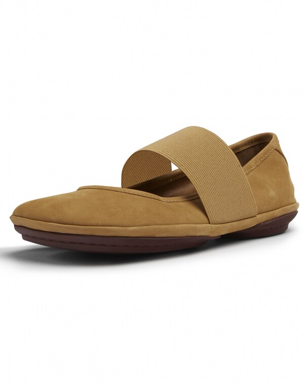 CAMPER Ballerina con cinturino ' Right Nina ' in Marrone Chiaro