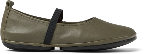 CAMPER Ballerina Con Cinturino 'Right Nina' In Verde Scuro
