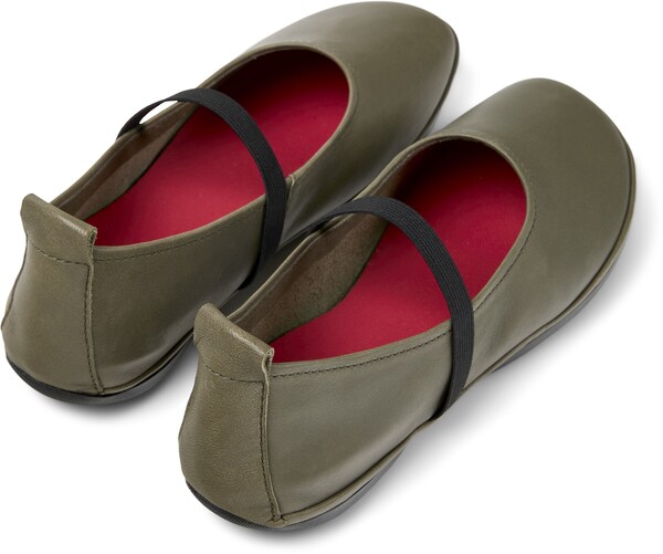 CAMPER Ballerina Con Cinturino 'Right Nina' In Verde Scuro