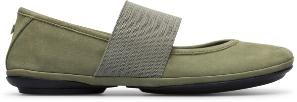 CAMPER Ballerina Con Cinturino 'Right Nina' In Verde Scuro