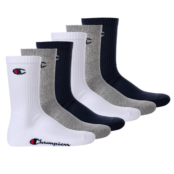 Champion Authentic Athletic Apparel Calzino sportivo in Blu Grigio Bianco