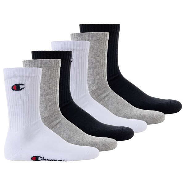 Champion Authentic Athletic Apparel Calzino sportivo in Grigio Sfumato Nero Bianco