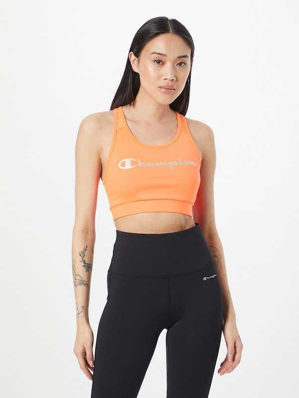 Champion Authentic Athletic Apparel Top Sportivo In Rosso Arancione