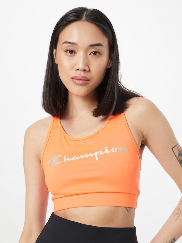 Champion Authentic Athletic Apparel Top Sportivo In Rosso Arancione