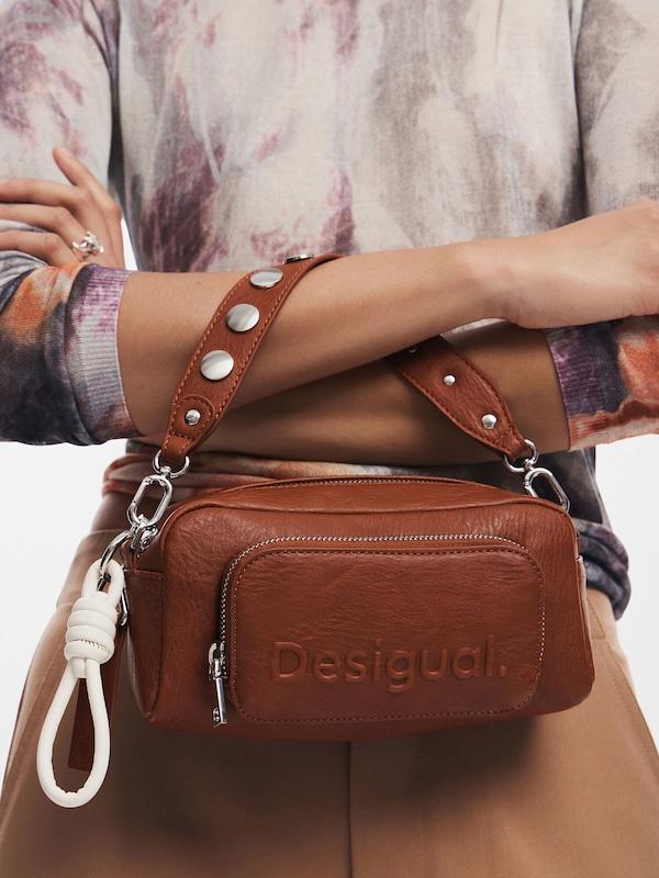 Desigual Borsa A Mano 'Prades Cont' In Caramello