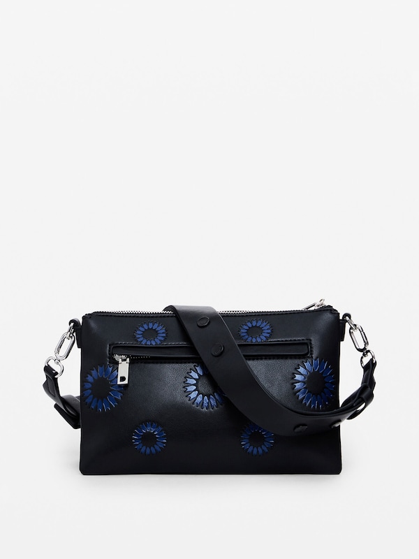 Desigual Borsa A Tracolla 'Sunflower' In Nero