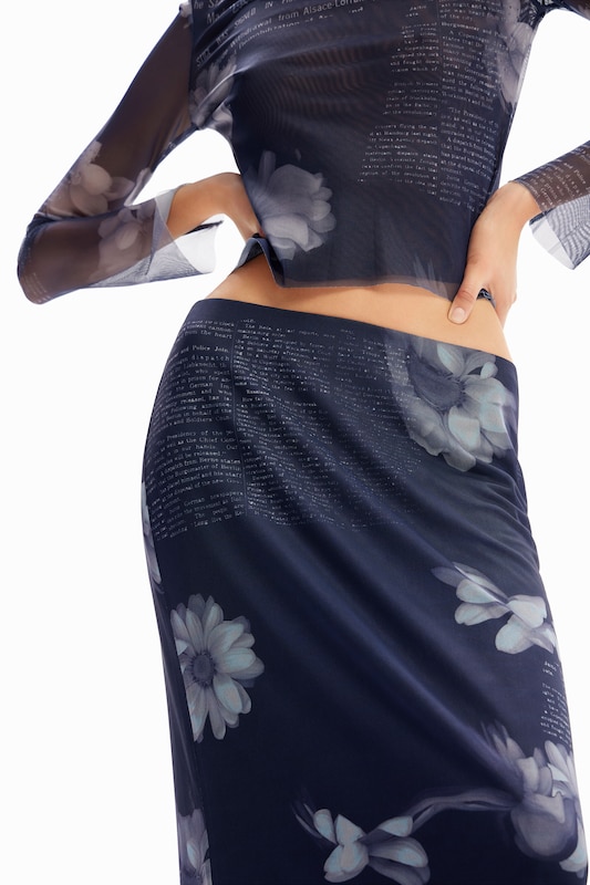 Desigual Gonna In Marino Blu Colomba