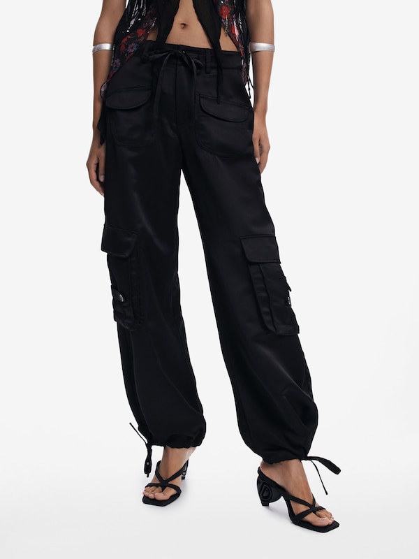 Desigual Loosefit Pantaloni Cargo In Nero