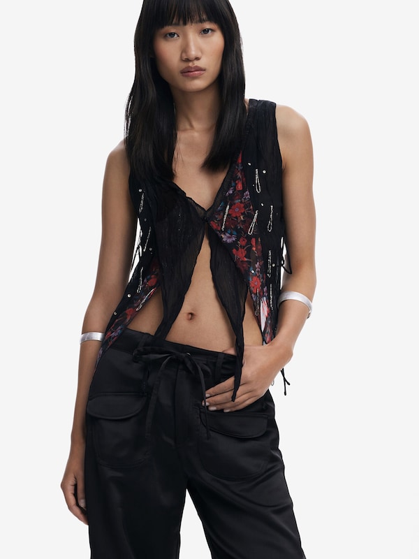 Desigual Loosefit Pantaloni Cargo In Nero