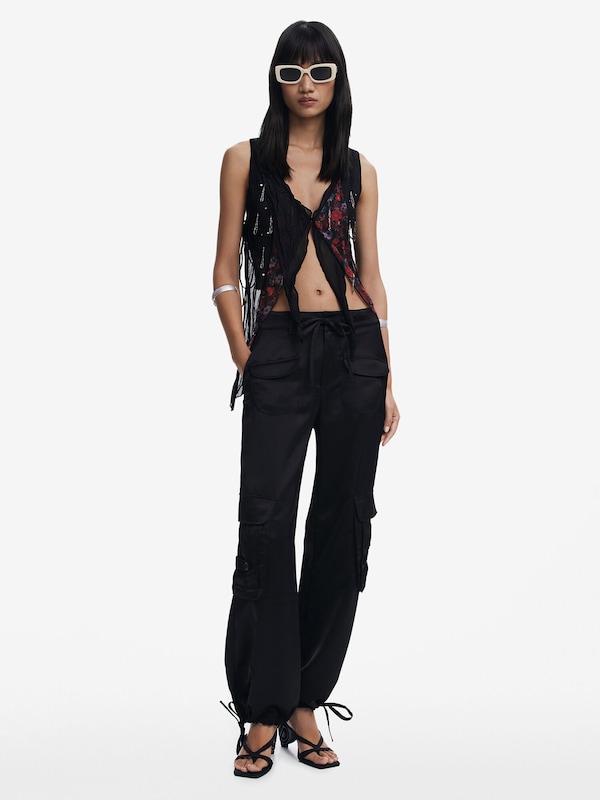 Desigual Loosefit Pantaloni Cargo In Nero
