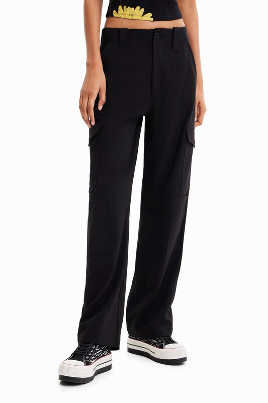 Desigual Regular Pantaloni Cargo In Nero