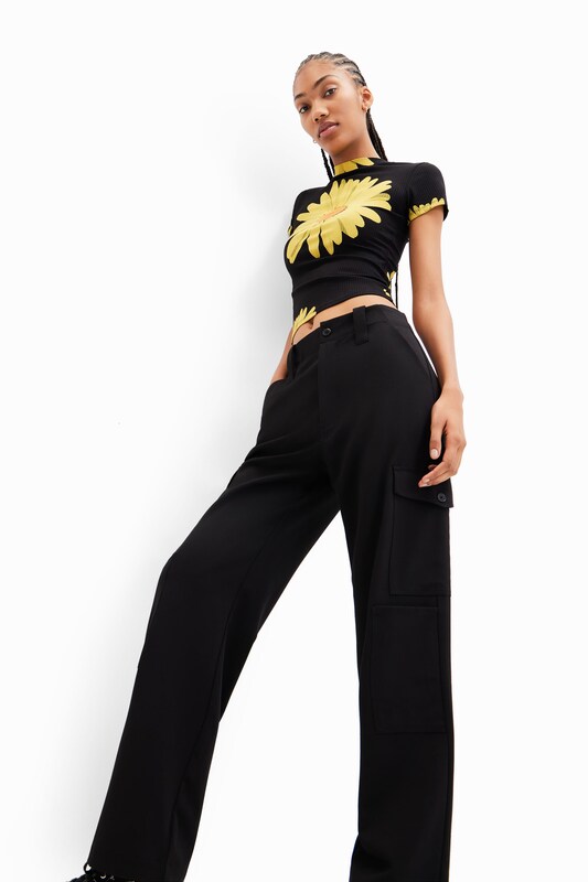 Desigual Regular Pantaloni Cargo In Nero