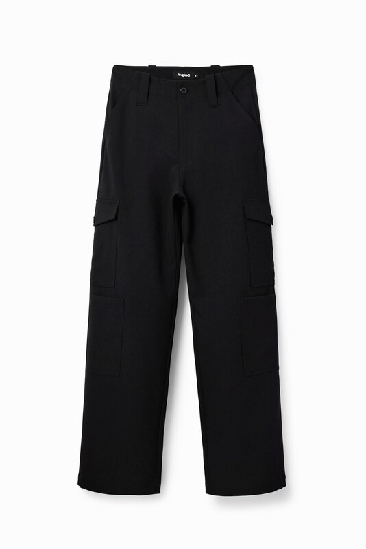 Desigual regular Pantaloni cargo in Nero