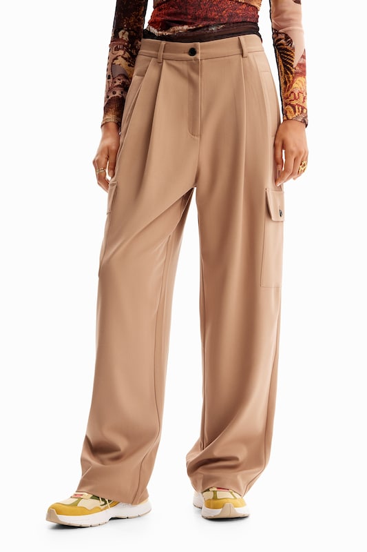 Desigual Regular Pantaloni Cargo In Nudo