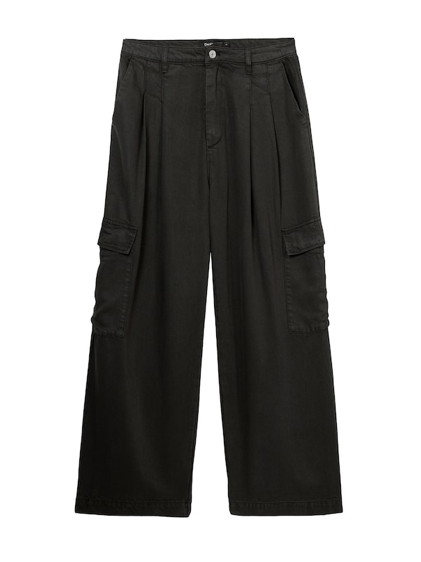 Desigual Wide leg Pantaloni cargo in Nero