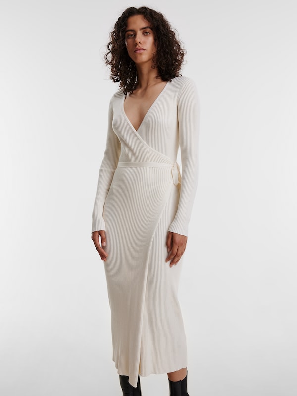 EDITED Abito In Maglia 'Mailien' In Beige Bianco