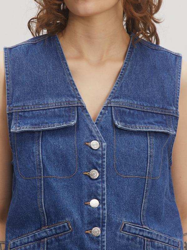 EDITED Gilet 'Bailey' In Blu Blu Denim