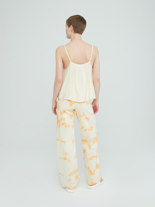 EDITED Wide Leg Jeans 'Avery' In Giallo Chiaro Arancione