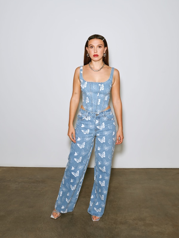 Florence By Mills Exclusive For ABOUT YOU Wide Leg Jeans 'Daze Dreaming' In Blu Denim