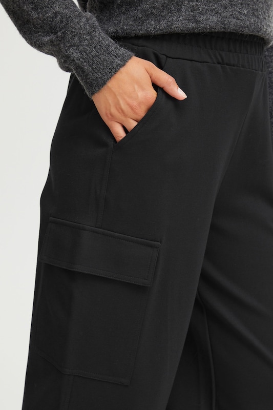 Fransa Tapered Pantaloni Cargo 'Lano' In Nero