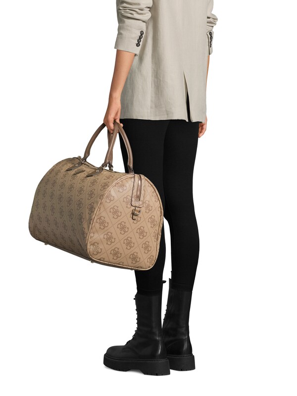 GUESS Borsa Da Viaggio 'BERTA' In Bianco Lana