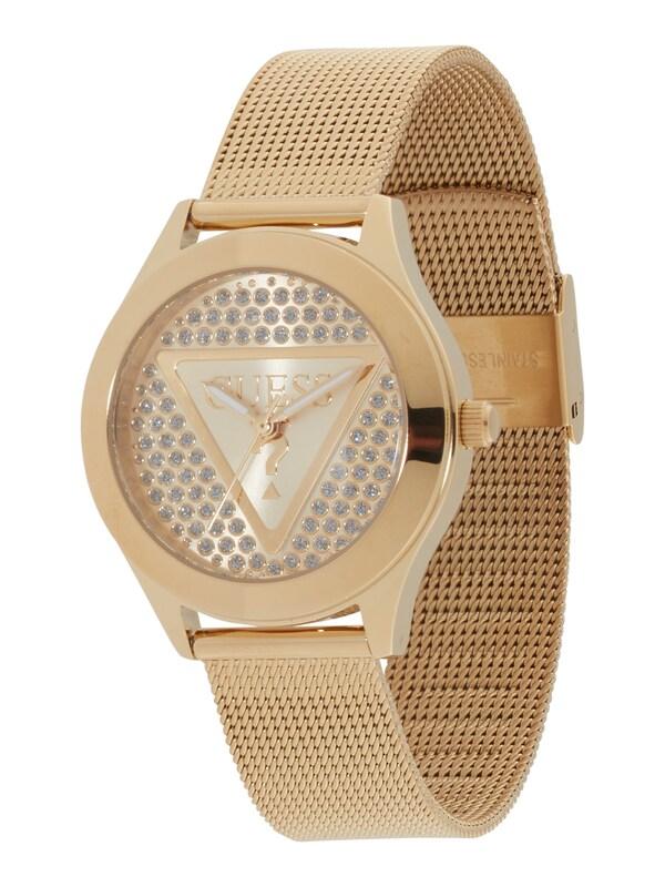 GUESS Orologio analogico 'GLITZ PLAQUE' in Oro Rosé