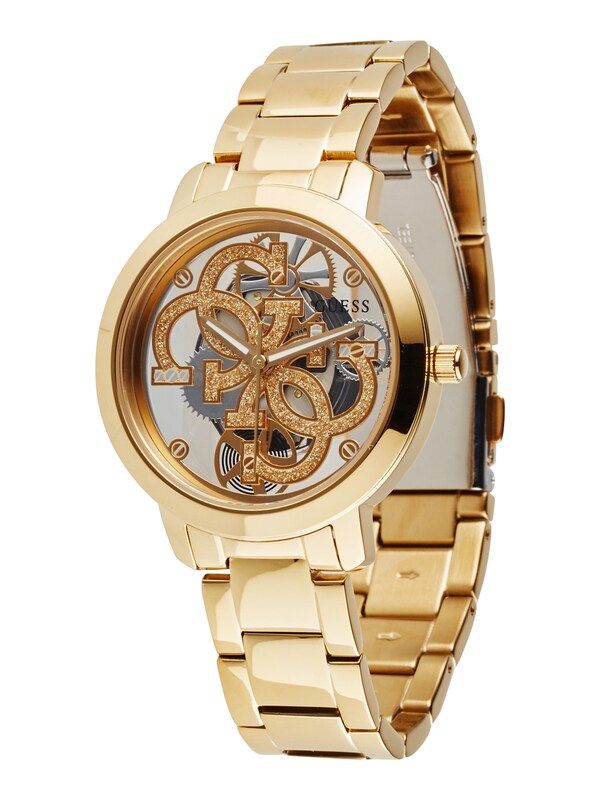 GUESS Orologio analogico 'Quattro Clear' in Oro