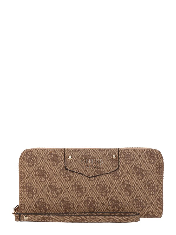 GUESS Portamonete 'Eco Brenton' in Marrone Chiaro Marrone Scuro
