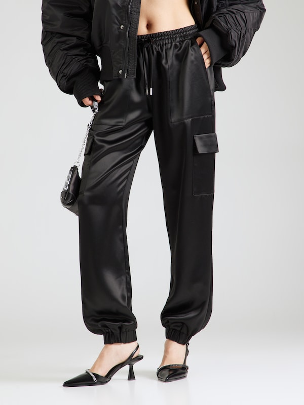 GUESS Tapered Pantaloni Cargo 'New Marzia' In Nero