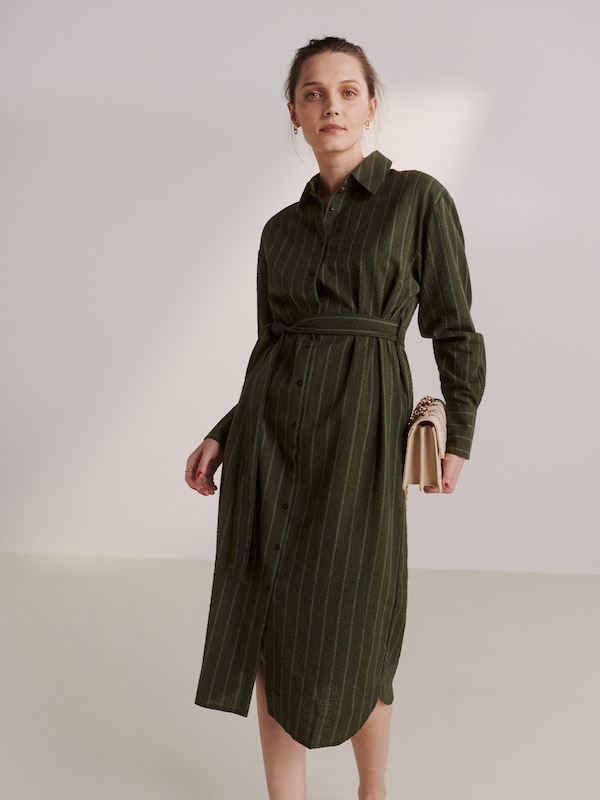 Guido Maria Kretschmer Women Abito Camicia 'Jeanette' In Verde Verde Scuro