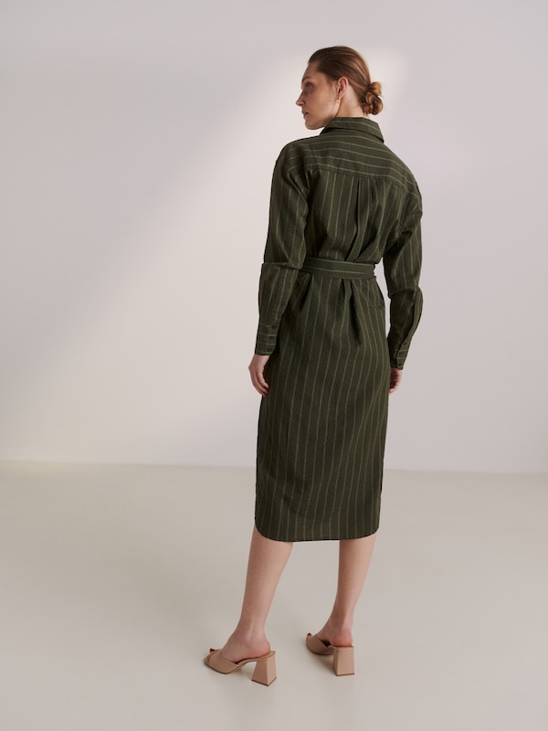 Guido Maria Kretschmer Women Abito Camicia 'Jeanette' In Verde Verde Scuro