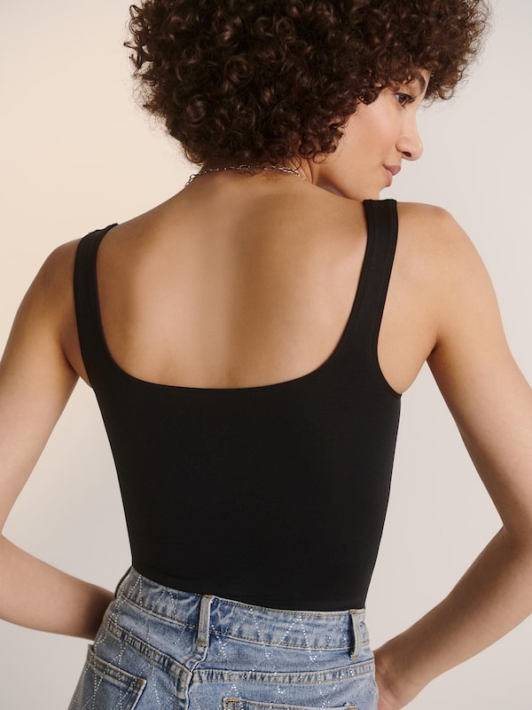 Guido Maria Kretschmer Women Maglietta Intima 'Lene' In Nero