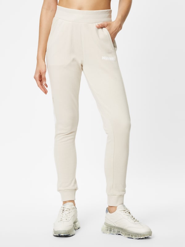 Hummel Tapered Pantaloni Sportivi 'Legacy' In Beige Chiaro