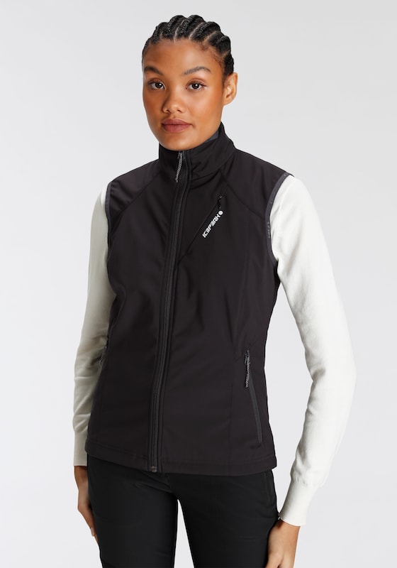 ICEPEAK Gilet Sportivo 'Brush' In Nero