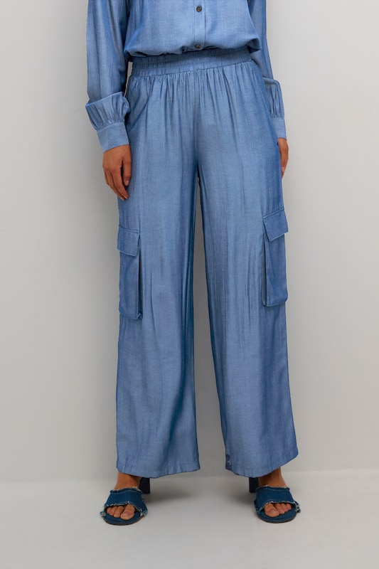 Kaffe Loosefit Pantaloni Cargo 'Leonora' In Blu Reale